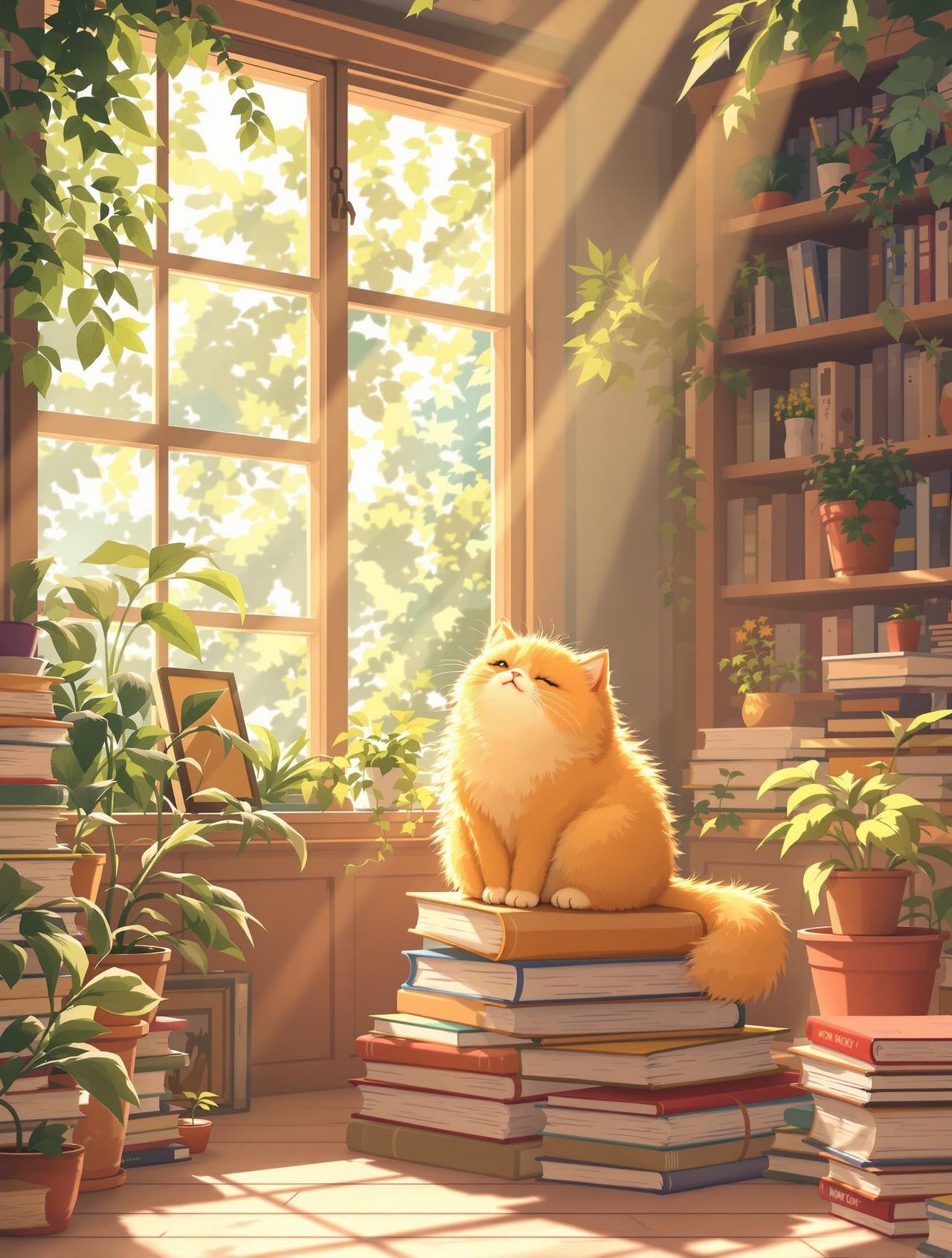 红果官网 - 夏日的猫与旧书屋